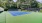 a tennis court with a net